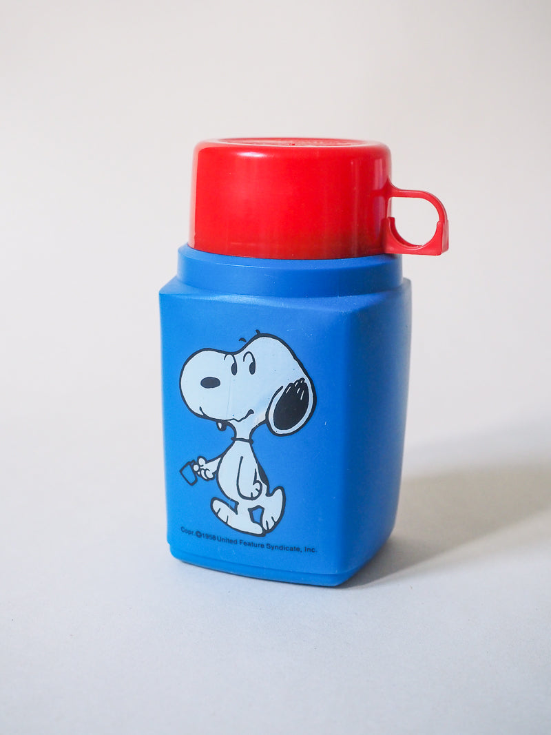 Thermos Flask Roughneck Flip tap  – Gourde vintage Snoopy – Années 80 – Objet collector