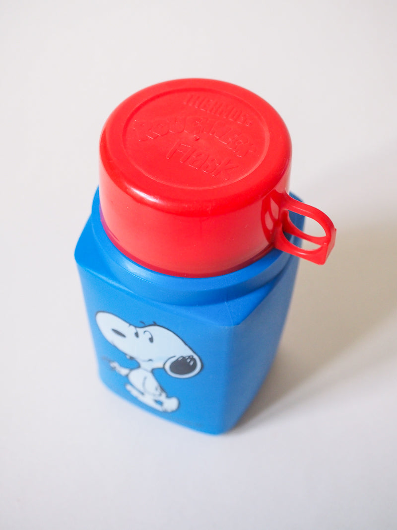 Thermos Flask Roughneck Flip tap  – Gourde vintage Snoopy – Années 80 – Objet collector