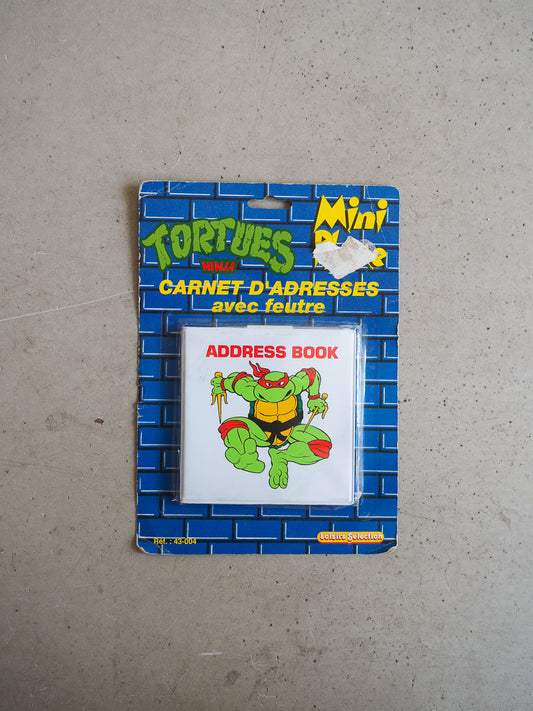 Carnet d'adresses Tortue Ninja sous blister - Mini Plume