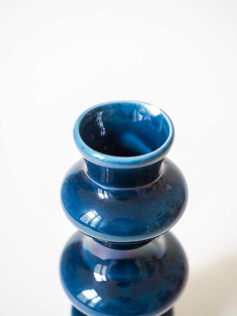 Petit vase bleu diabolo
