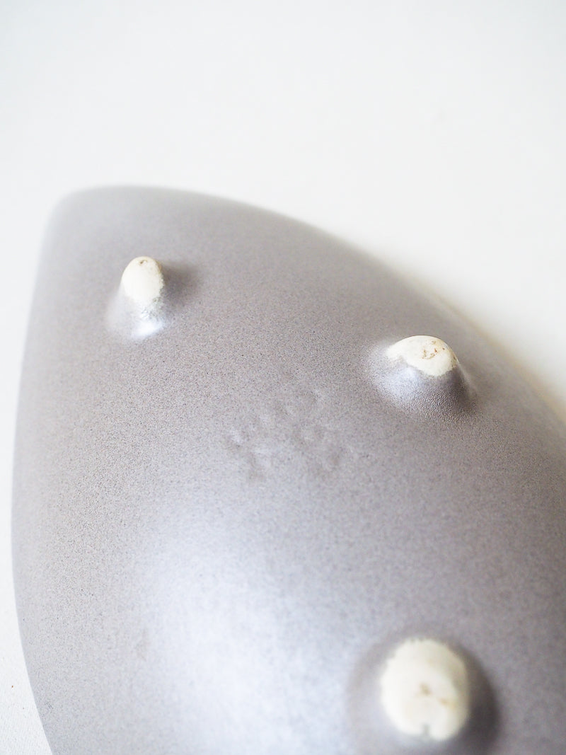 Grand vide-poche allongé en forme de feuille - céramique vintage