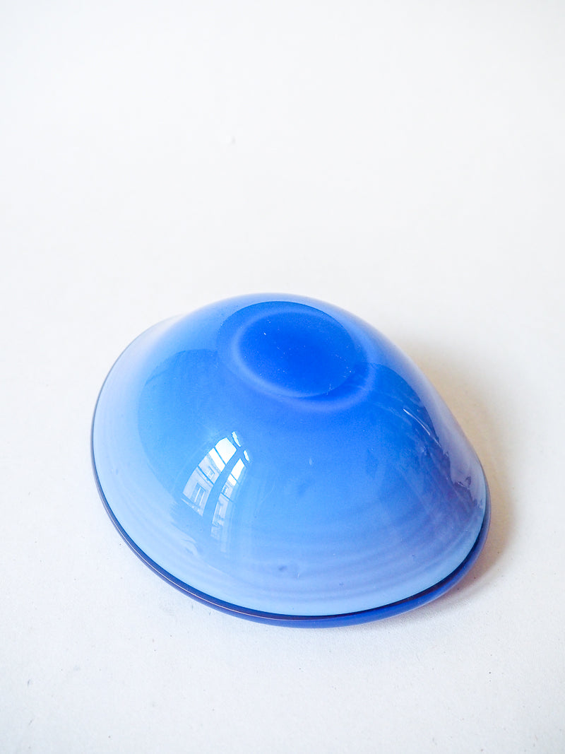 Vide-poche en verre de Murano – Rouge et bleu – Vintage